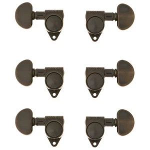 Clavijas Gibson 3+3 Grover Blindadas Negro PMMH-030