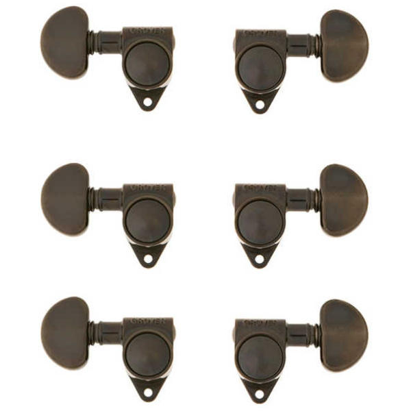 Clavijas Gibson 3+3 Grover Blindadas Negro PMMH-030