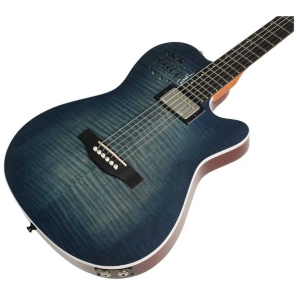 Guitarra Eléctrica Godin A6 Ultra Denim Blue Flame 47963