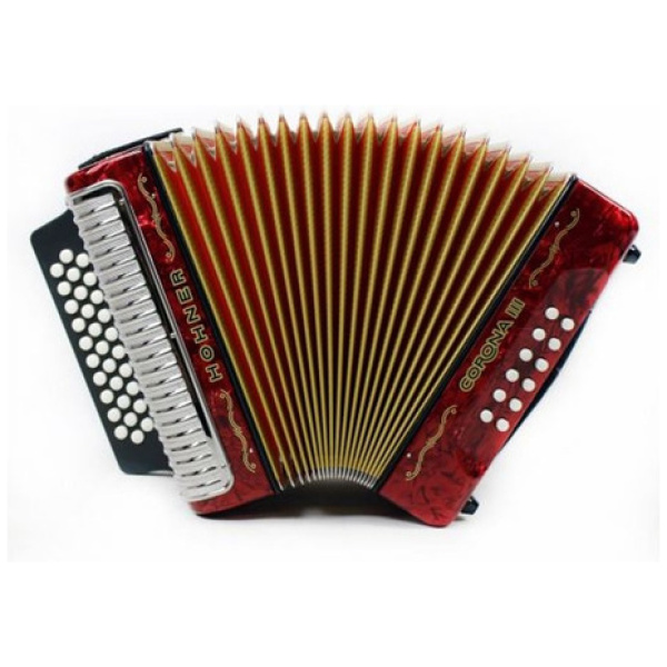 Acordeón A Botones Hohner Corona Iii (tres) Gcf