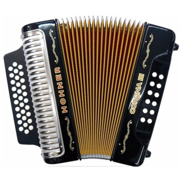 Acordeón A Botones Hohner Corona Iii (tres) Gcf
