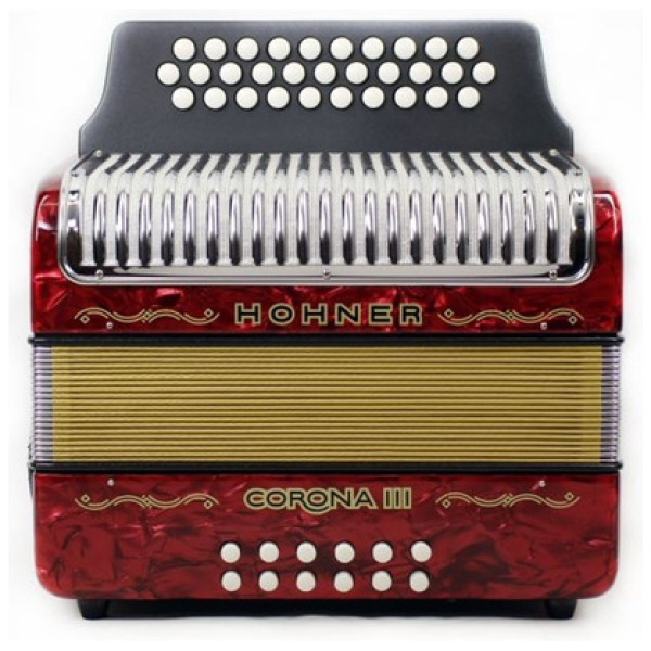 Acordeón A Botones Hohner Corona Iii (tres) Gcf