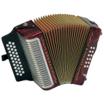 Acordeón A Botones Hohner Corona Iii (tres) Gcf