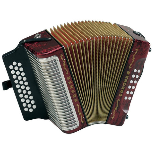 Acordeón A Botones Hohner Corona Iii (tres) Gcf