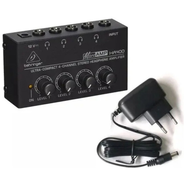 Amplificador De Auriculares 4ch Behringer Microamp Ha400