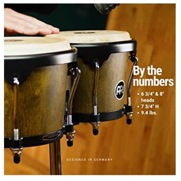 Bongo Meinl Hb100vwbm Parche Búfalo 6'' 3/4 - 8''