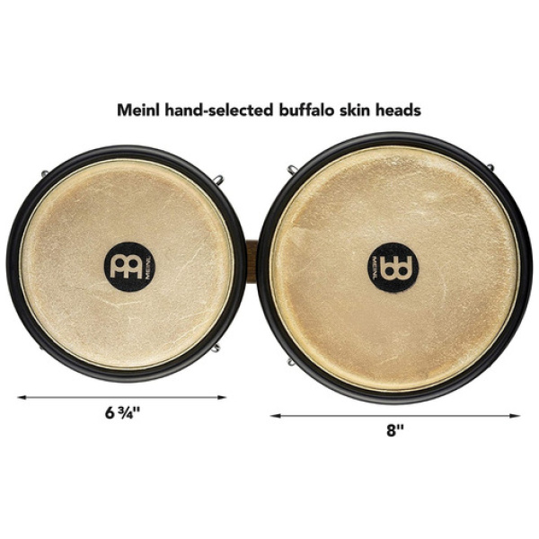 Bongo Meinl Hb100vwbm Parche Búfalo 6'' 3/4 - 8''