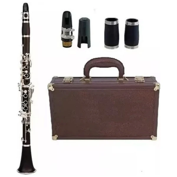 Clarinete Deluxe Lincoln Lccl-612c Bb 17llaves Plata Estuche