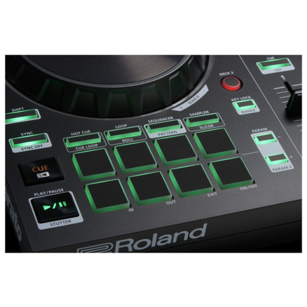 Controlador Dj Roland Dj-202 Negro De 2 Canales