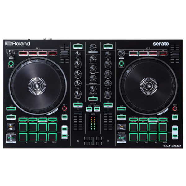 Controlador Dj Roland Dj-202 Negro De 2 Canales