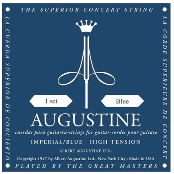 Encordado Augustine Cuerdas Guitarra Clásica Imperial Blue