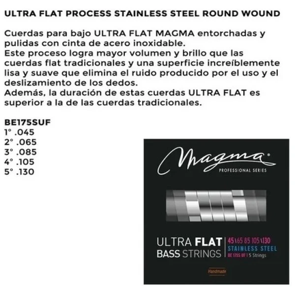 Encordado Bajo Magma Be 5 Cuerdas Flat