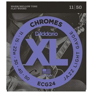 Encordado Daddario Ecg24 Guitarra Eléctrica Cuerdas Jazz Lisa Flat 011