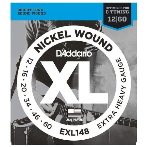 Encordado Daddario Exl148 Guitarra Eléctrica 012 Cuerdas Extra Heavy Gauge