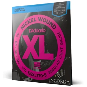 Encordado Daddario Exl170-5 0.45 Cuerdas Bajo 5 Cuerdas