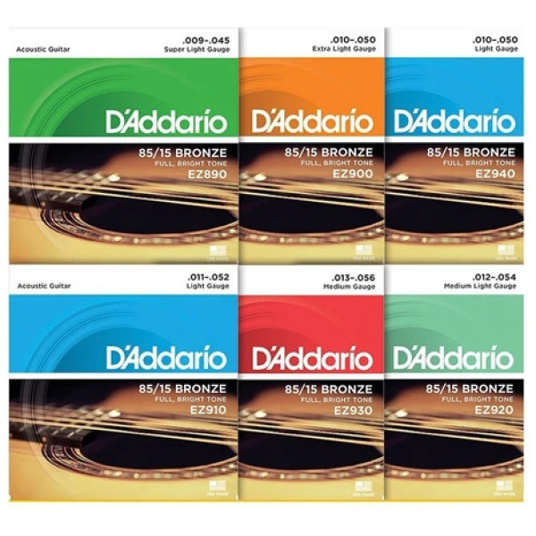 Encordado Daddario Ez910 Para Acústica .011