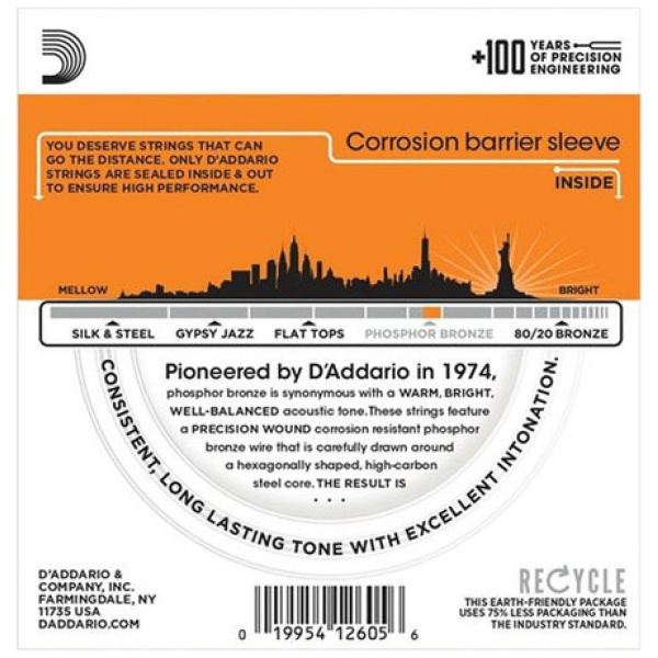 Encordado Guitarra Acústica 010 X3u Cuerdas Daddario Ej15-3d