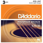 Encordado Guitarra Acústica 010 X3u Cuerdas Daddario Ej15-3d