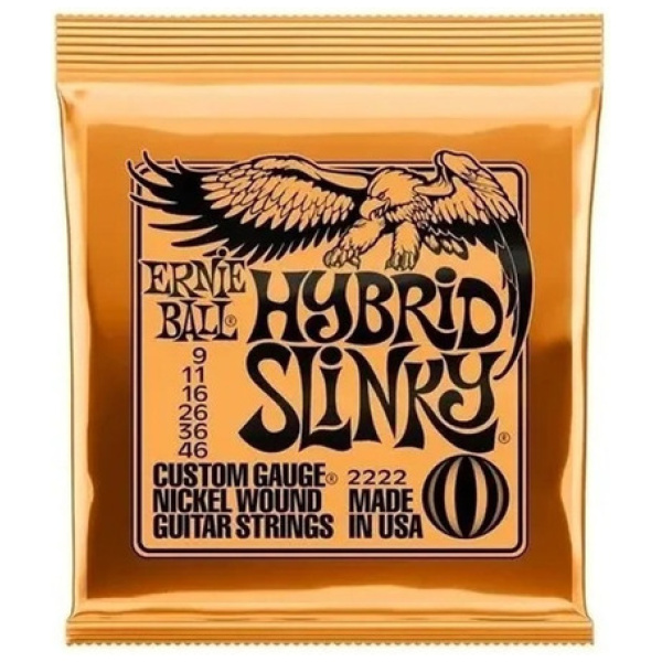 Encordado Ernie Ball Slinky  2222 Para Eléctrica 09-46