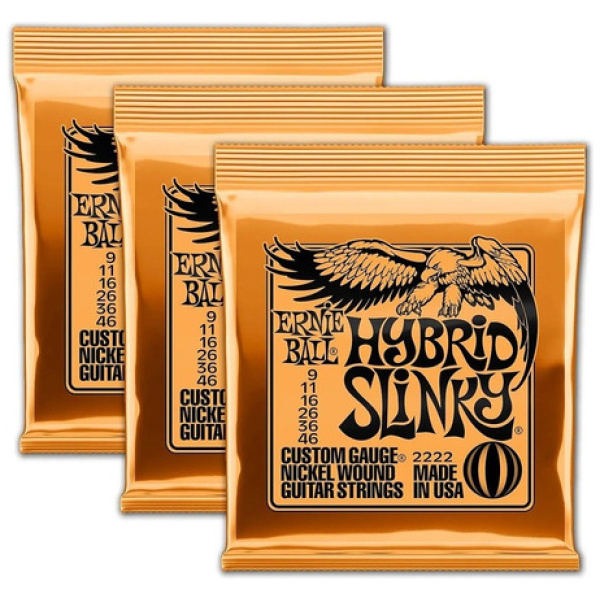 Encordado Ernie Ball Slinky  2222 Para Eléctrica 09-46