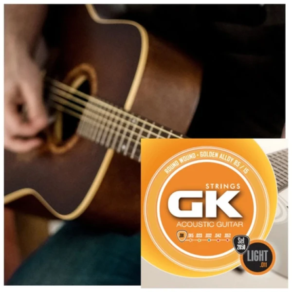 Encordado Gk Cuerdas Guitarra Acústica Varios Calibres