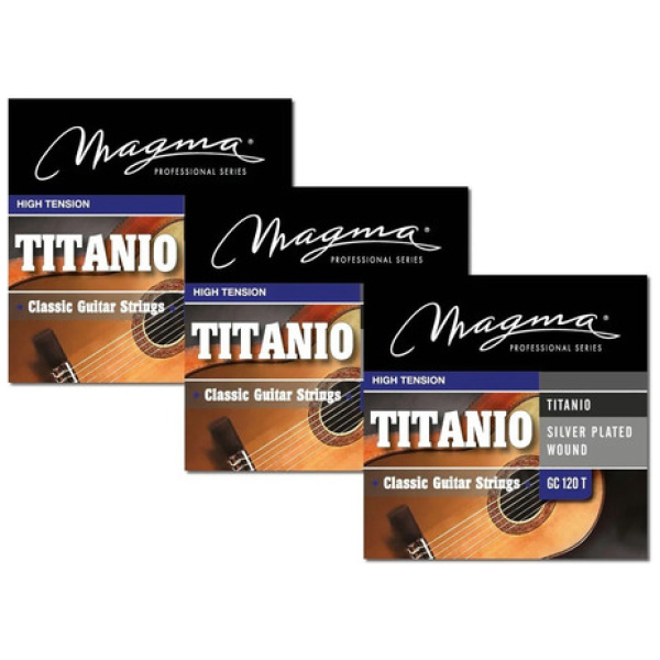 Encordado Guitarra Clásica Titanium Magma Gc120t Cuerdas Tension Alta