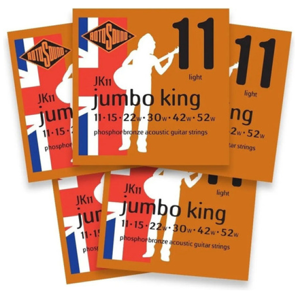 Encordado Rotosound Guitarra Acústica Cuerdas Jk11 Jumbo Kings 011