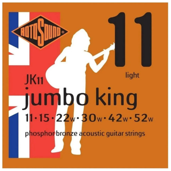 Encordado Rotosound Guitarra Acústica Cuerdas Jk11 Jumbo Kings 011