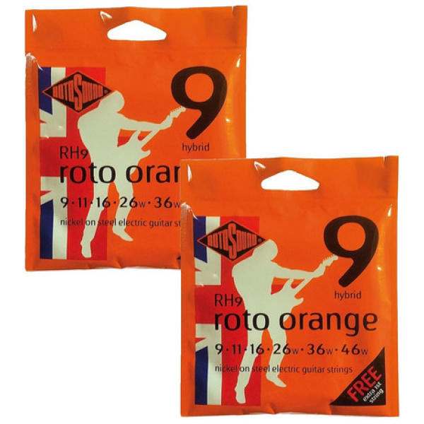 Encordado Guitarra Electrica Cuerdas Rotosound Rh9 Roto Orange Hybrid 0.9