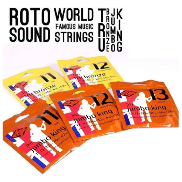 Encordado Guitarra Acústica Rotosound Cuerdas Tb10 010-050