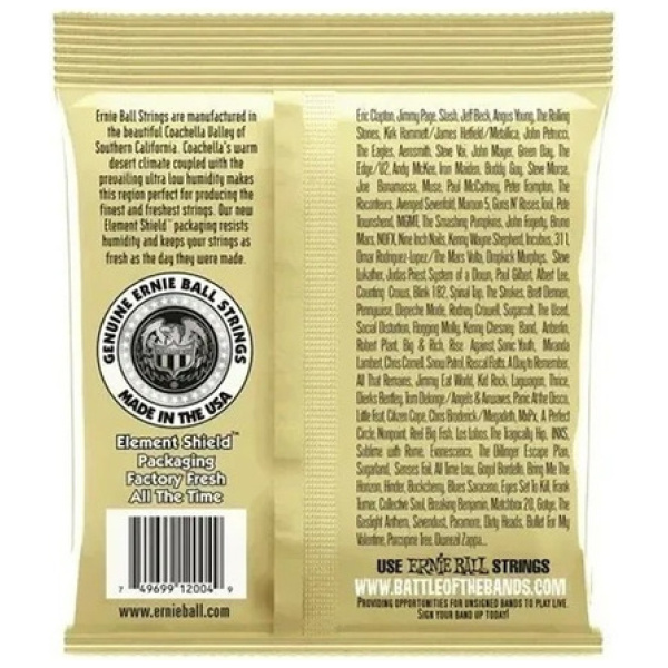 Encordado Ernie Ball 2004 Earthwood 011 Cuerdas Guitarra Acústica