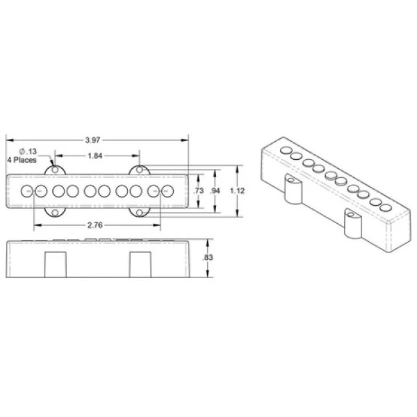 Micrófono Para Bajo 5 Cuerdas Seymour Duncan Sj5-3n