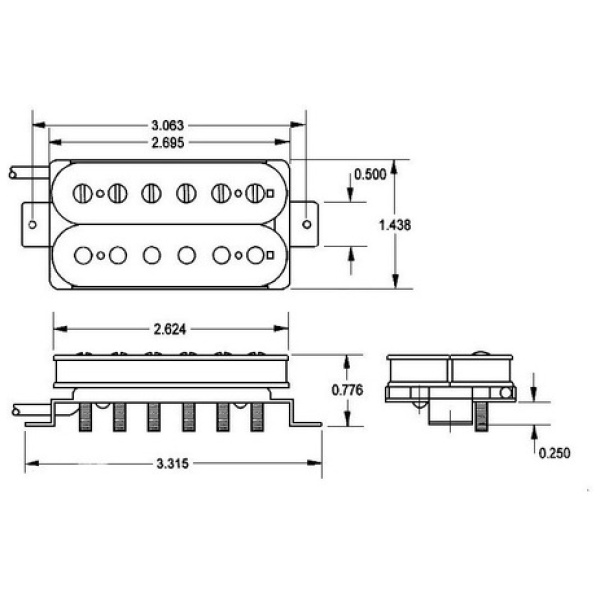 Micrófono Seymour Duncan Jazz Model Sh-2b Bridge