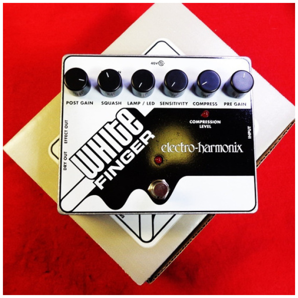 Pedal Compresor Pedal Electro Harmonix White Finger