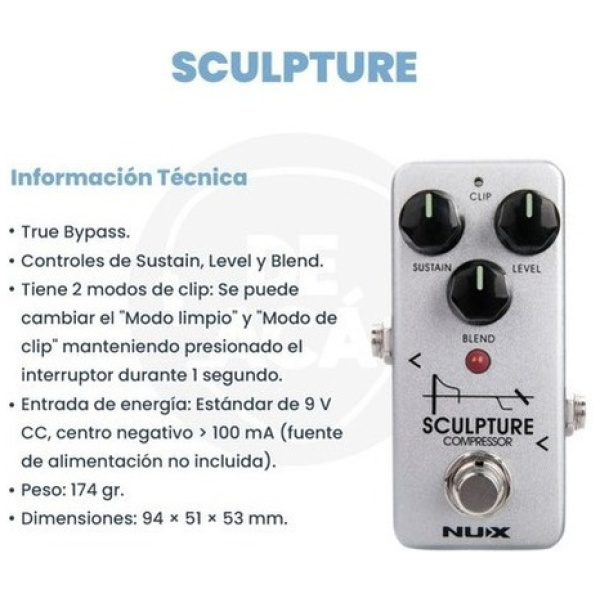 Pedal Guitarra Nux Ncp2 Sculpture Mini Core Compresor