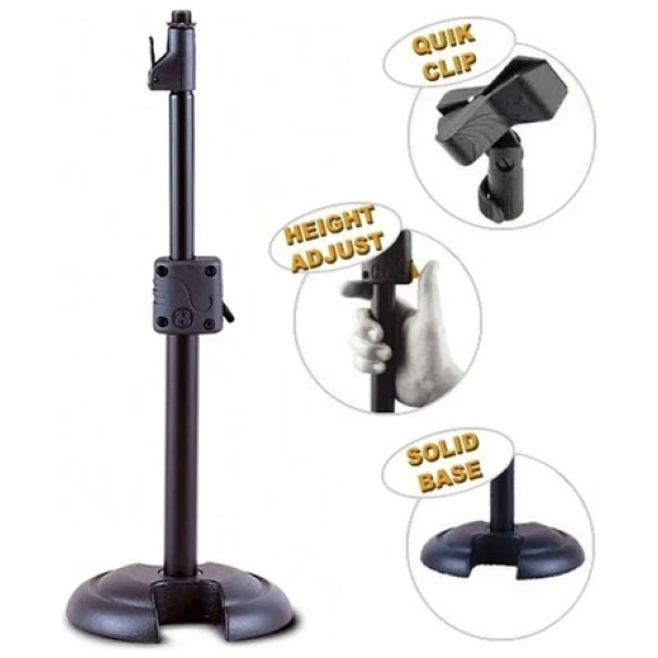 Soporte Pie De Microfóno De Mesa Hercules Ms100b