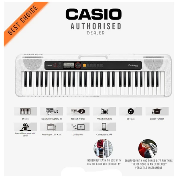 Teclado Organo 61 Teclas Casio Ct-s200 Casiotone