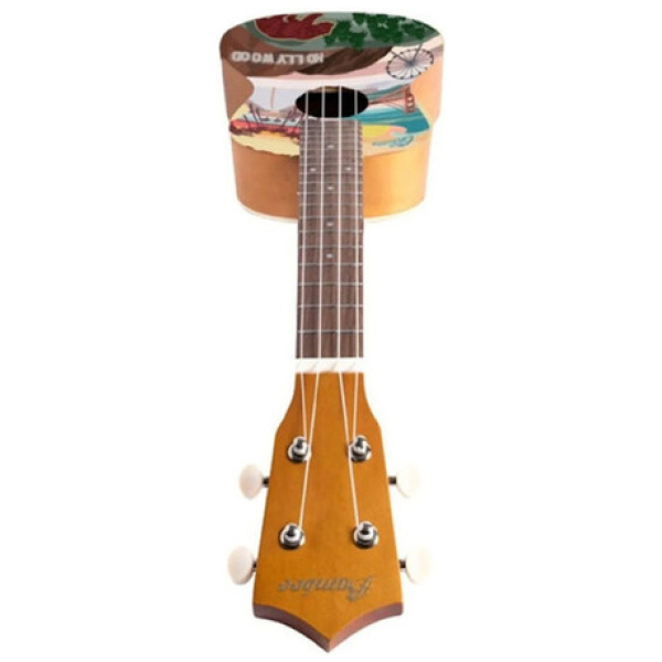 Ukelele Concierto Bamboo U23 Diseños Con Funda