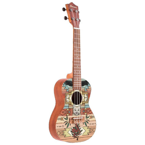 Ukelele Concierto Bamboo U23 Diseños Con Funda