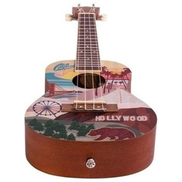 Ukelele Concierto Bamboo U23 Diseños Con Funda
