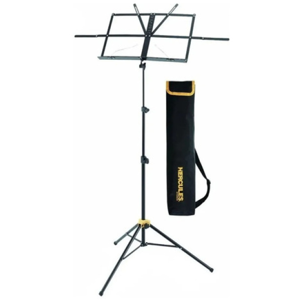 Atril Hercules Bs050b P/ Partitura Plegable 3 Tramos + Funda