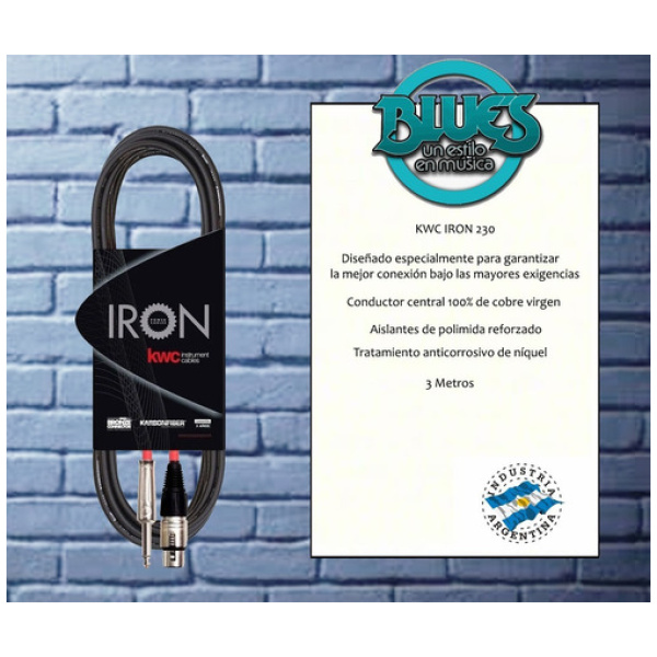 Cable Kwc Iron Canon-Plug 230 3mts