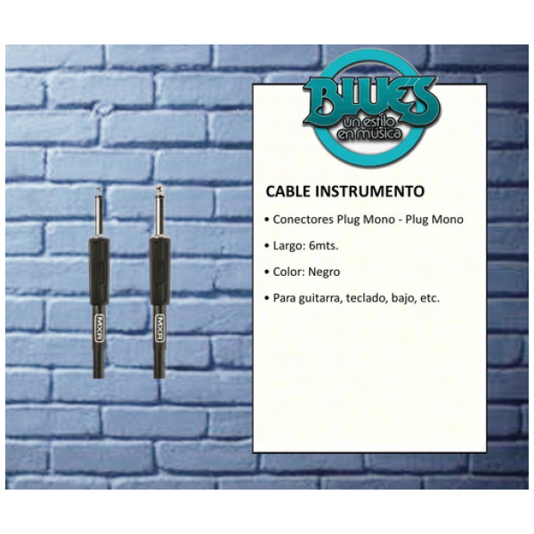 Cable Instrumento Plug Plug Recto 6mts Mxr Dcix20