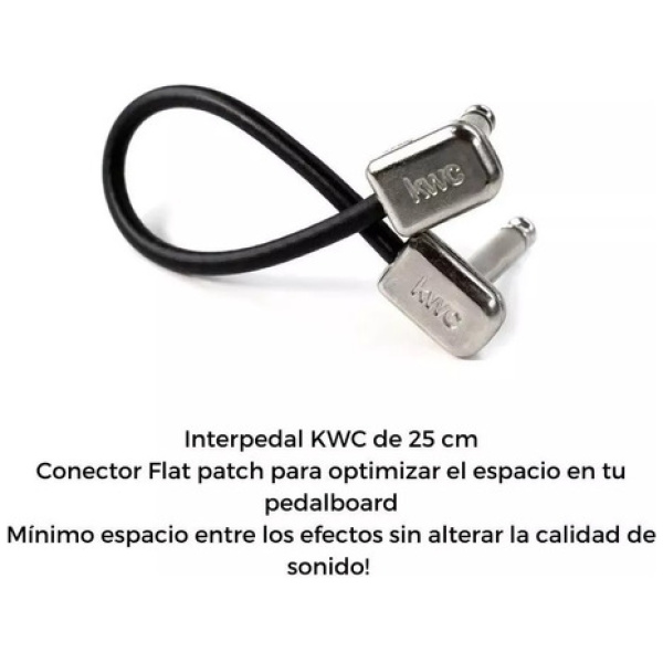Cable Interpedal Kwc Flat Patch De 25cm Ficha Plana