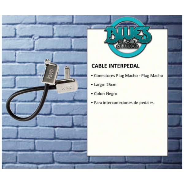 Cable Interpedal Kwc Flat Patch De 25cm Ficha Plana