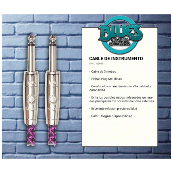 Cable Plug Plug Kwc Neon Mallado 3 Mts Mod 102