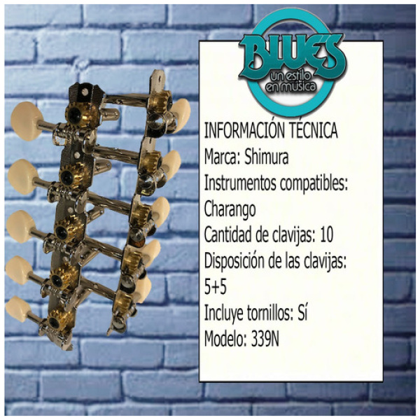 Clavijero De Charango Shimura 339n Cromado