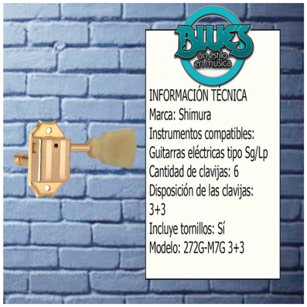 Clavijero Dorado Guitarra Eléct Sg/lp Shimura 272g-m7g