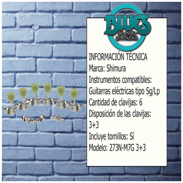 Clavijero Guitarra Eléctrica Shimura 273n-m7g 3+3