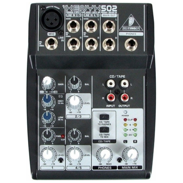 Consola Mezcladora Análoga Behringer Xenyx 502 5 Canales